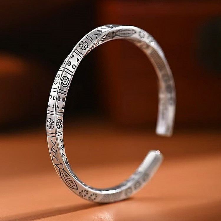 Men's Braided Silver-Plated Bracelet