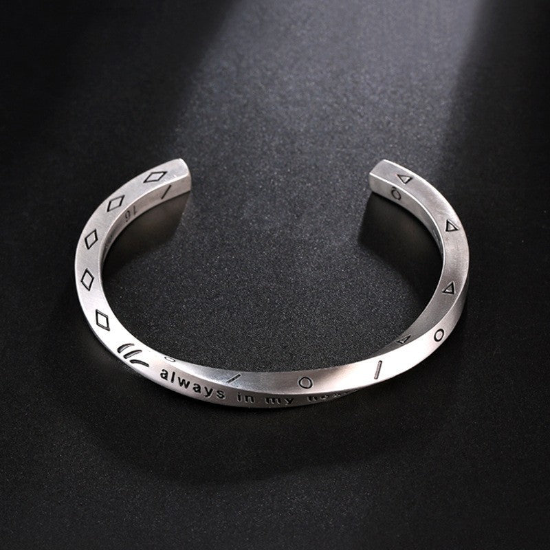 Men's Braided Silver-Plated Bracelet