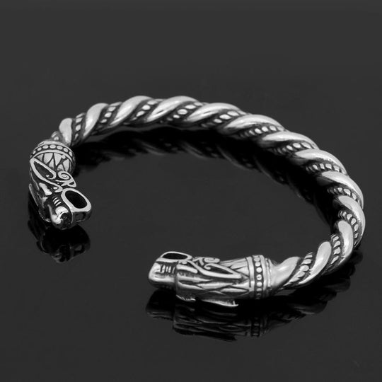 Men's Braided Silver-Plated Bracelet