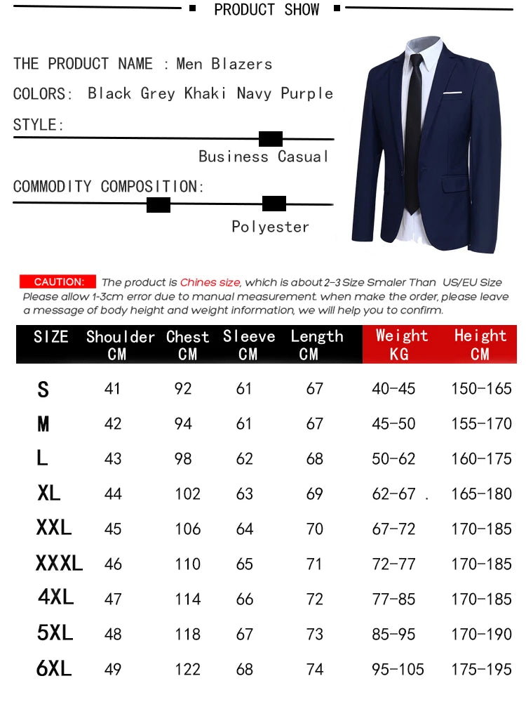 Luxury Men's Business Suit Set