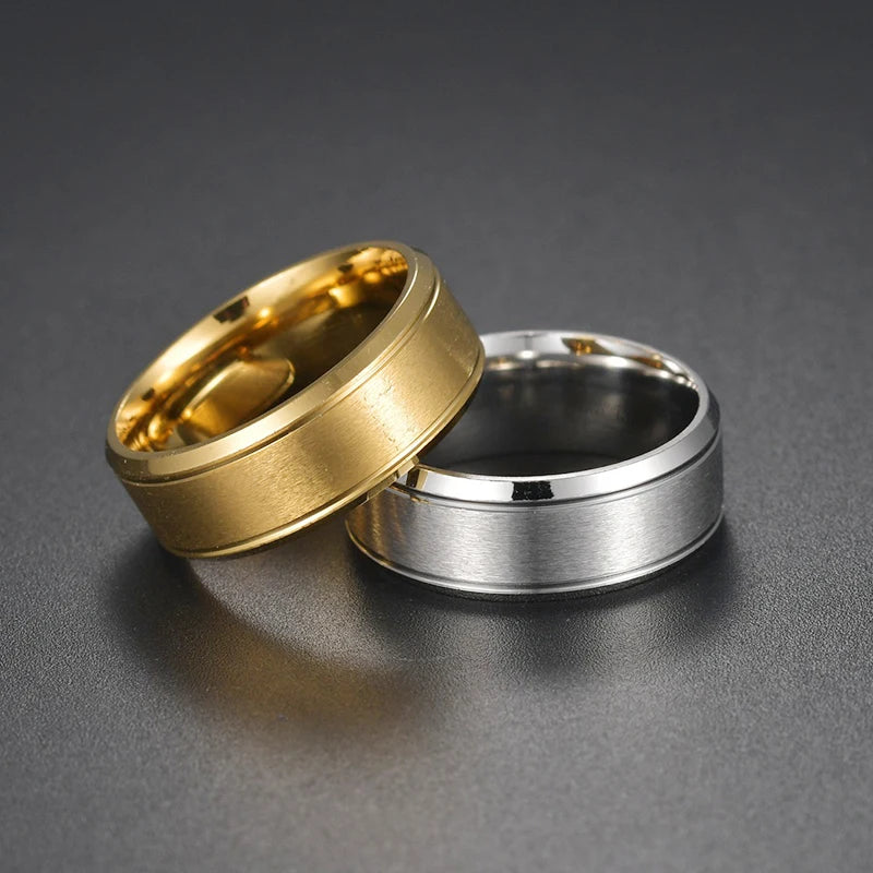 Classic Stainless Steel Wedding Band