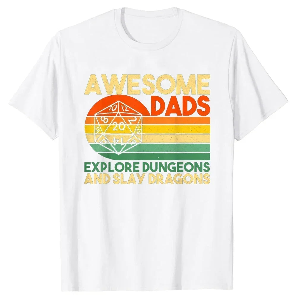 Awesome Dads RPG Dice Dragon T-shirt