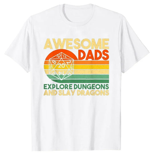 Awesome Dads RPG Dice Dragon T-shirt