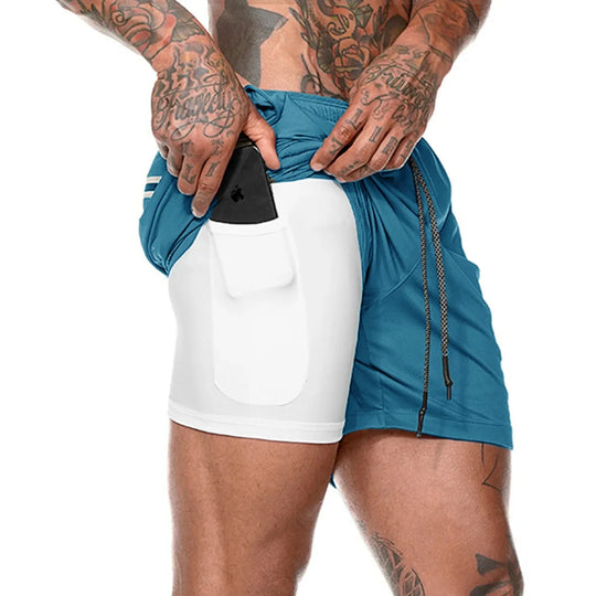 Mens Running Shorts 2 in 1