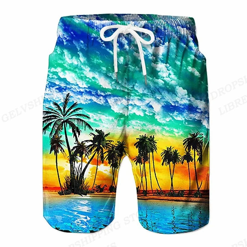 Tropical Sunset Surf Shorts