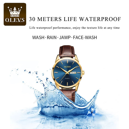 OLEVS Mens Luxury Quartz Watch