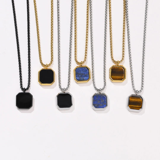 EdgeCube Men's Geometric Necklace